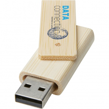 Logo trade reklaamkingi pilt: Pöörake 8 GB bambusest USB-mälupulka