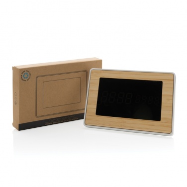 Logotrade ärikingituse foto: Utah RCS taaskasutatud plastikust ja bambusest LED-kell