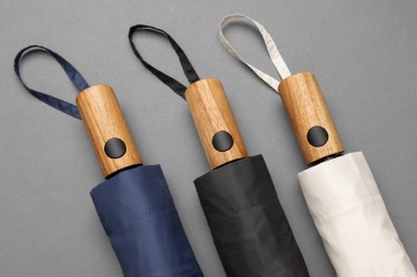 Logotrade reklaamkingitused pilt: Kaycey 21" AWARE™ RPET Akaatsiapuidust mini-automaatne vihmavari