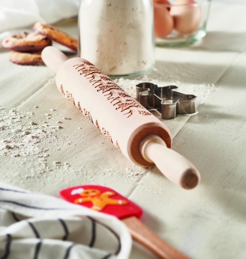 Logotrade reklaamtoote foto: Jõulutaigna puidust rullimine