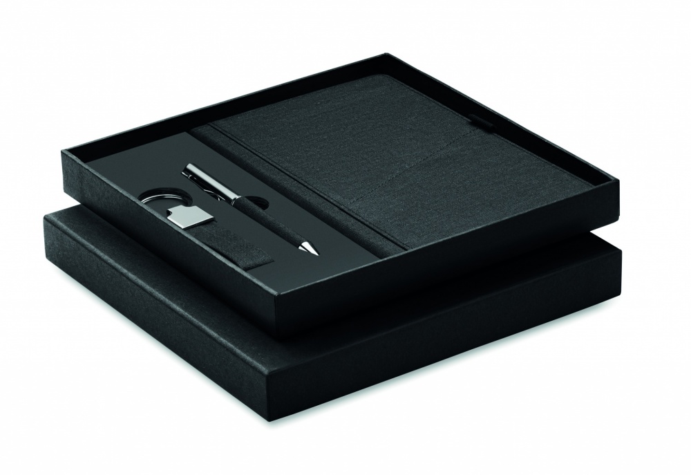 Logotrade firmakingi foto: 3-osaline kinkekomplekt karbis