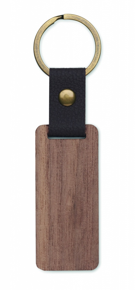 Logo trade reklaamtoote pilt: Võtmehoidja pähklist ja PU-st Kokkola