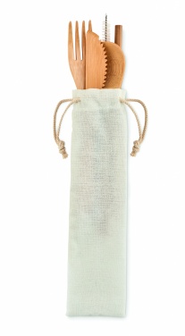 Logo trade firmakingid foto: Bambusest söögiriistad õlgedega