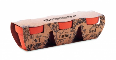 Logotrade reklaamtooted pilt: Terrakota 3 ürdipoti komplekt