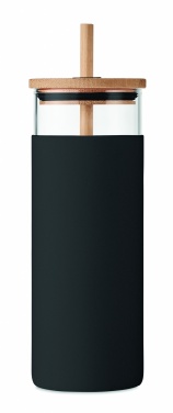 Logo trade reklaamtooted foto: 450 ml bambusest kaane ja kõrrega joogitops