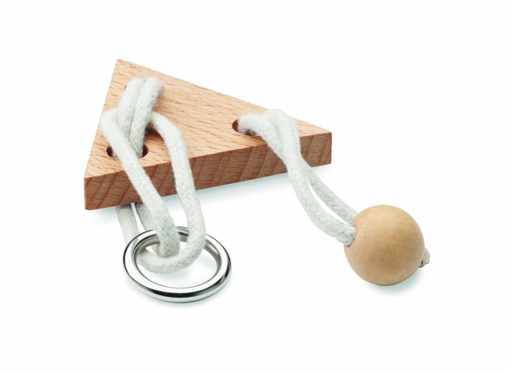 Logotrade reklaamtoote foto: Puidust ajuteemaline kolmnurk