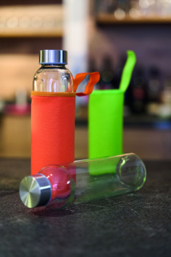 Logotrade reklaamkingitused pilt: Klaaspudel Klagenfurt roostevabast terasest korgiga 500 ml