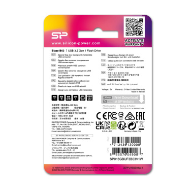 Logotrade meene foto: PENDRIVE SILICON POWER B03 3.2