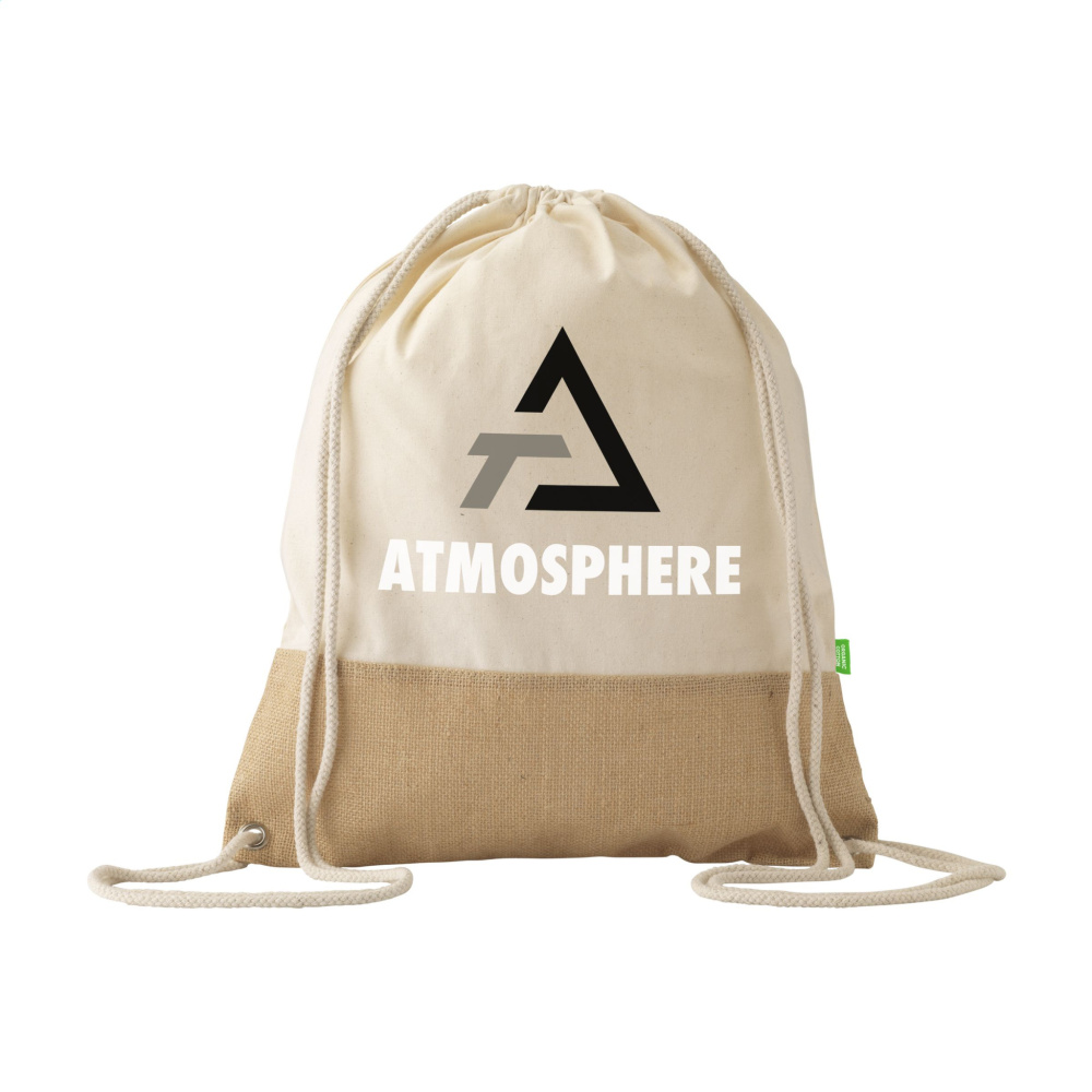 Logo trade ärikingituse pilt: Kombineeritud orgaaniline seljakott (160 g/m²)