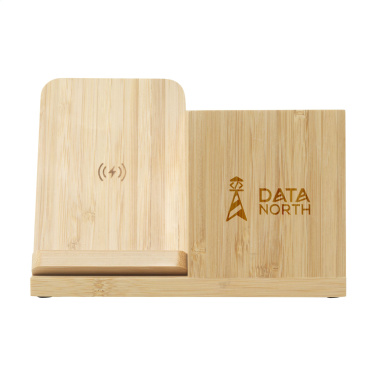 Logo trade firmakingi pilt: Bamboo Boss 15W laadija/pliiatsihoidja