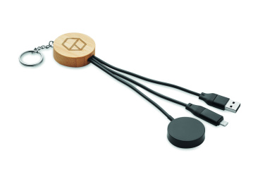 Logotrade reklaamkingitused pilt: BULE võtmehoidjaga 4in1 60 W kaabliga