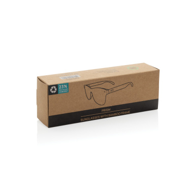 Logo trade reklaamkingi pilt: Bambusraamiga Prism RCS taaskasutatud plastikust päikeseprillid