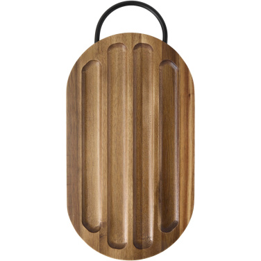 Logo trade reklaamtoote pilt: Prestige akaatsiapuidust lõikelaud leivanoaga