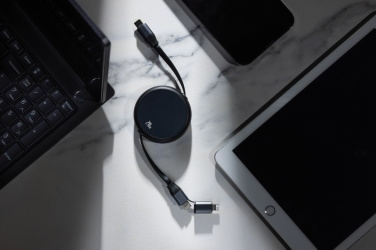 Logo trade ärikingi pilt: Terra RCS alumiiniumist sissetõmmatav 240W 2-in-1 kaabel