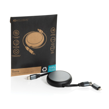 Logo trade ärikingid foto: Terra RCS alumiiniumist sissetõmmatav 240W 2-in-1 kaabel