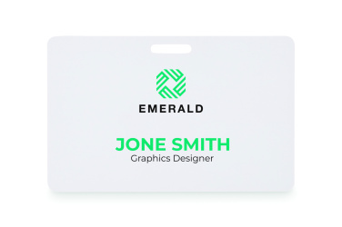 Logotrade reklaamtoote foto: BADSMALL nimesilt 54 x 86 mm