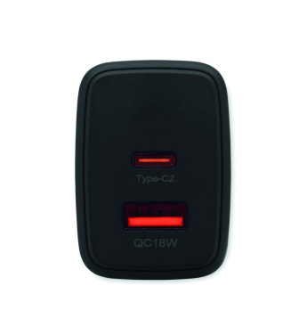 Logotrade reklaamtooted pilt: EXTEN EL 2-kontaktiline adapter/laadija