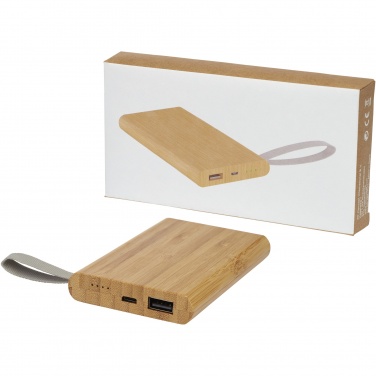 Logotrade liikelahja mainoslahja kuva: Tulda-varavirtalähde, 5 000 mAh, bambua