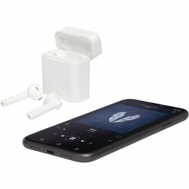 Logo trade liikelahja kuva: Volantis UVC True Wireless -nappikuulokkeet, automaattisesti laiteparin muodostavat