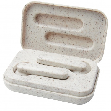 Logo trade mainoslahjat tuotekuva: Nantai vehnänolki True Wireless nappikuulokkeet