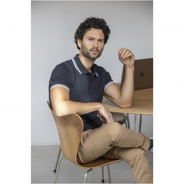 Logo trade mainoslahjat tuotekuva: Amarago miesten lyhythihainen poolopaita, kontrastireunus