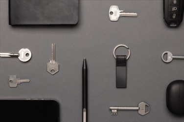 Logo trade mainoslahjat ja liikelahjat kuva: Ylellinen PU-avaimenperä RCS kierrätettyä sinkkiseosta