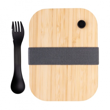 Logotrade mainoslahjat ja liikelahjat tuotekuva: Lasinen lounasrasia bambukannella