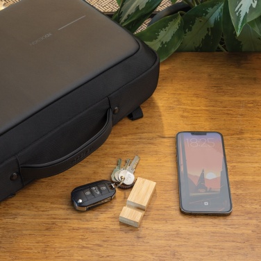 Logo trade mainostuote kuva: Standkey puhelinteline avaimenperä bambua