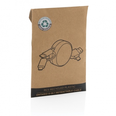Logo trade mainoslahjat ja liikelahjat kuva: RCS Ontario 6-in-1 sisäänvetäytyvä kaapeli