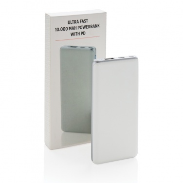 Logo trade mainoslahja ja liikelahja tuotekuva: Huippunopea 10 000 mAh:n varavirtalähde, PD