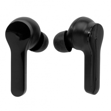 Logo trade mainoslahja ja liikelahja tuotekuva: Light up logo TWS -kuulokkeet latauskotelossa