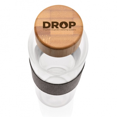 Logotrade liikelahjat mainoslahjat tuotekuva: Impact borosilikaattilasipullo bambukannella