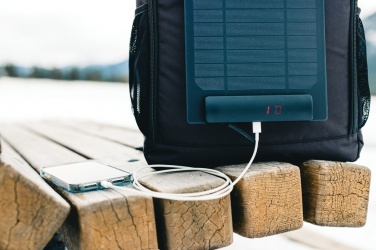 Logotrade mainoslahjat kuva: Pedro AWARE™ RPET deluxe reppu 5W aurinkopaneelilla