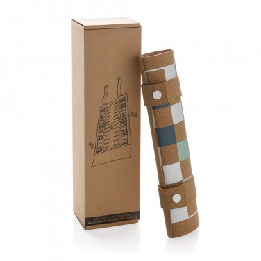 Logotrade mainoslahja ja liikelahja kuva: Britton taitettava backgammon -ja tammipelisetti korkista