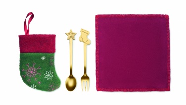 Logo trade liikelahja mainoslahja tuotekuva: Jälkiruokailusetti jouluun