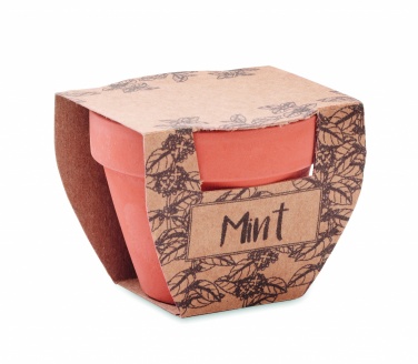 Logo trade mainoslahjat ja liikelahjat kuva: Mintun siemeniä ruukussa