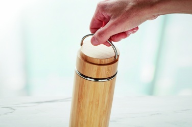 Logo trade mainoslahja kuva: Bambu termospullo 400 ml TAMPERE
