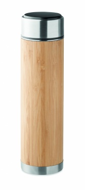 Logotrade mainostuote tuotekuva: Bambu termospullo 480 ml PANAY