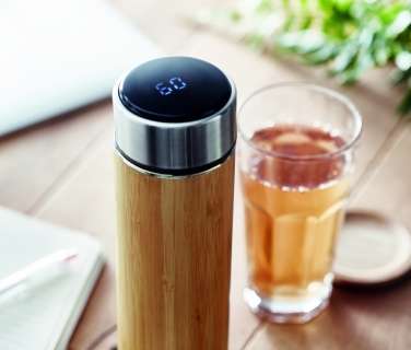 Logotrade mainoslahjat ja liikelahjat tuotekuva: Bambu termospullo 480 ml PANAY