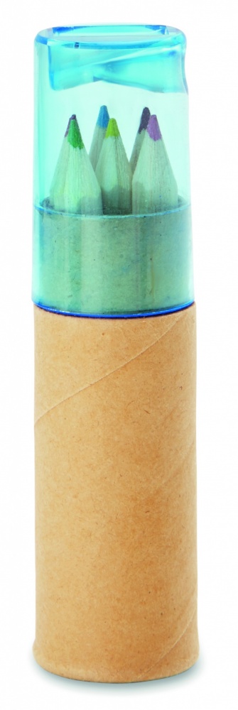 Logo trade liikelahja mainoslahja tuotekuva: 6 kpl värikyniä putkessa