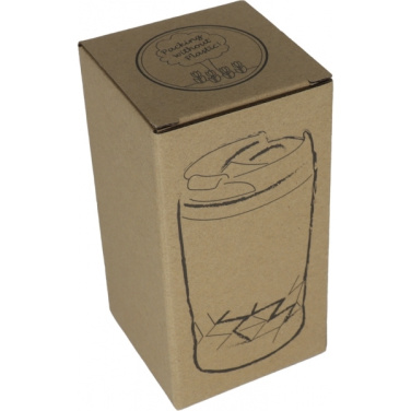 Logotrade mainostuote tuotekuva: Ruostumattomasta teräksestä valmistettu kannellinen muki ROMA 250 ml