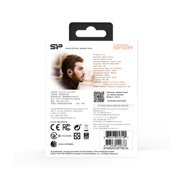 Logotrade liikelahja tuotekuva: LANGAMATTOMAT KUULOKKEET BP80 SILICON POWER