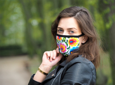 Logotrade mainoslahja ja liikelahja kuva: MARS PRO puuvillanaamari (koko M), jossa on tasku ja HEPA-suodatin. 1380165