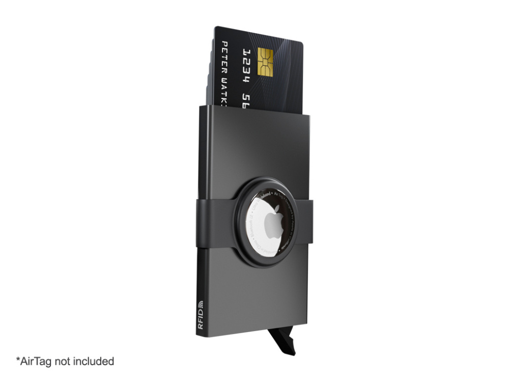 Logo trade mainoslahjat tuotekuva: RFID-luottokorttikotelo, jossa on pidike AirTagille 2163108