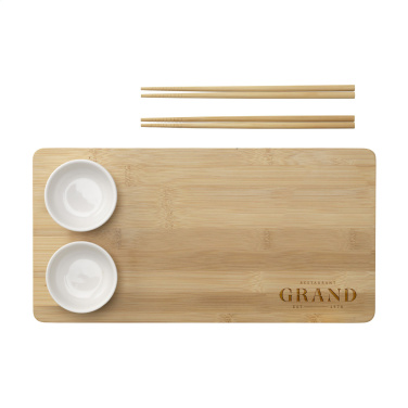 Logotrade liikelahja tuotekuva: Temaki Bamboo Sushi Tray lahjasetti
