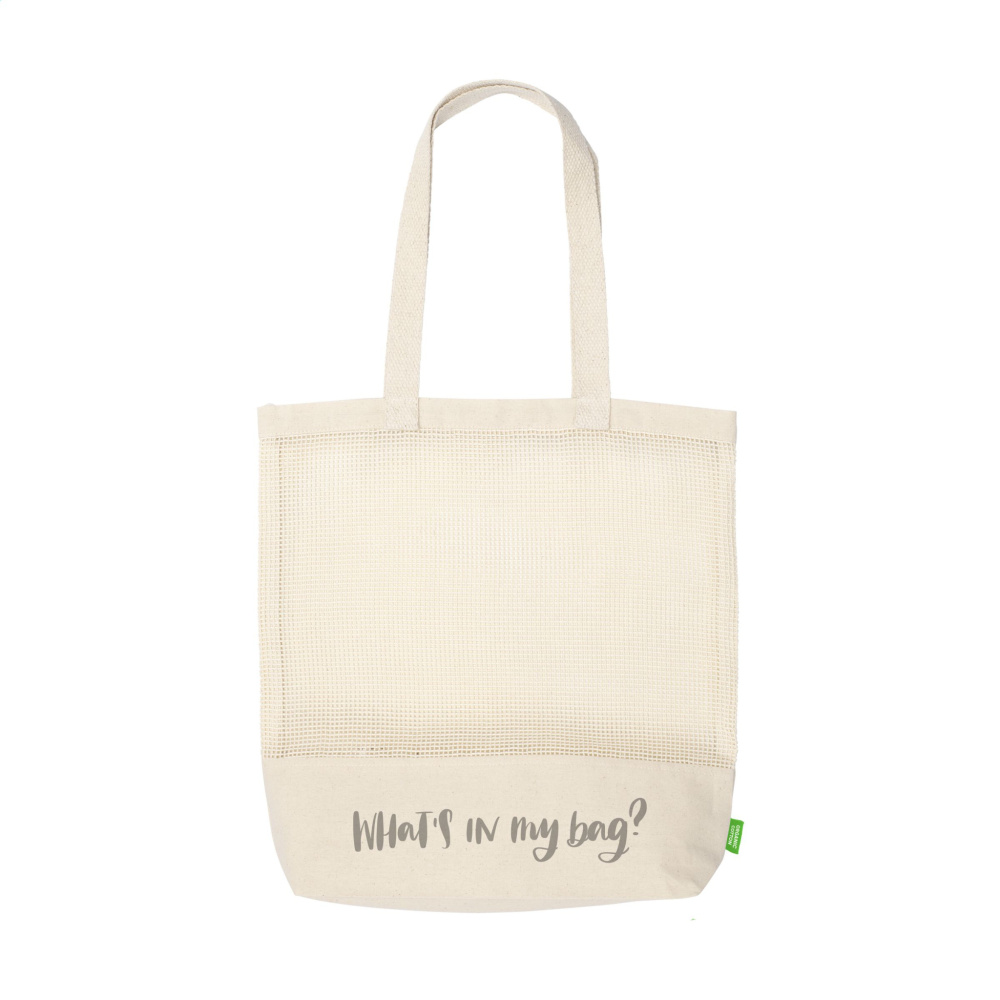 Logo trade mainostuote kuva: Natura Organic Mesh Shopper (180 g/m²) ostoskassi
