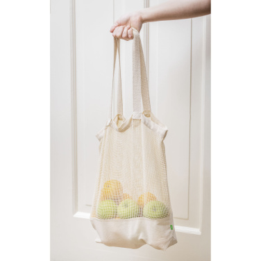Logo trade liikelahjat mainoslahjat kuva: Natura Organic Mesh Shopper (180 g/m²) ostoskassi