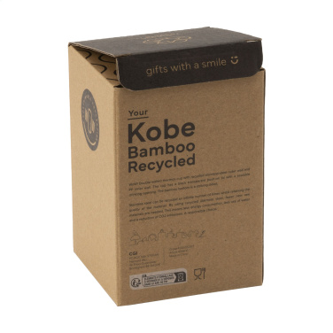 Logo trade mainostuote kuva: Kobe Bamboo RCS kierrätetystä teräksestä valmistettu 350 ml kahvikuppi