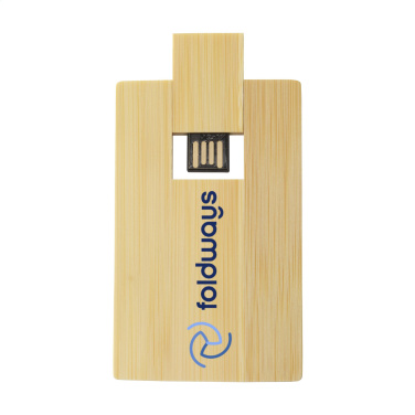 Logo trade mainoslahja ja liikelahja tuotekuva: Luottokortti USB Bamboo 16GB