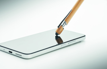 Logo trade mainoslahja kuva: Kuulakynä bambua